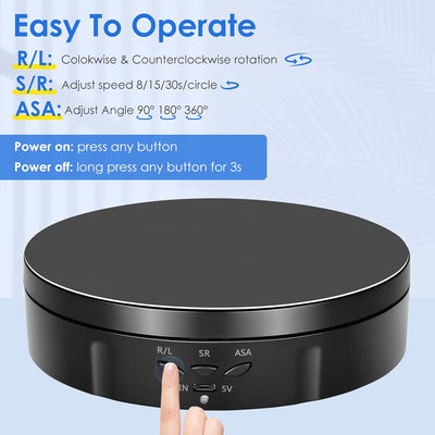 Drehteller Elektrisch, VAYOTOY 360 Grad Drehscheibe Elektrisch 6 Zoll/14,6 cm 10 kg Kleiner Elektris