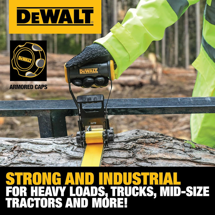DEWALT DXBC10000C Spanngurt mit Ratsche, 45,7 cm Kette und Stahlhaken, 1,5 kg sichere Arbeitslast, 4