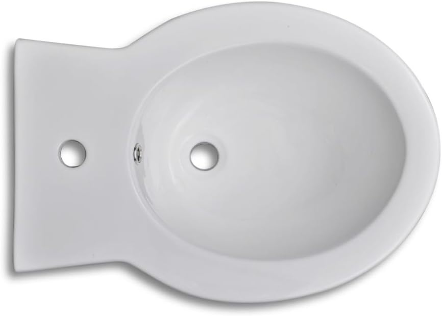 Festnight Standbidet Stand-Bidet Bodenstehend Bidet aus Keramik 58 x 40 x 40 cm Weiss