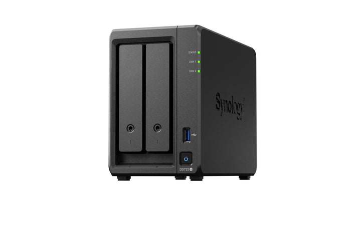 Synology DS725+ NAS-Kit mit 2 Einschüben, Ryzen CPU, 4 GB Speicher, 2,5 GbE-NIC Standardbenutzer, in