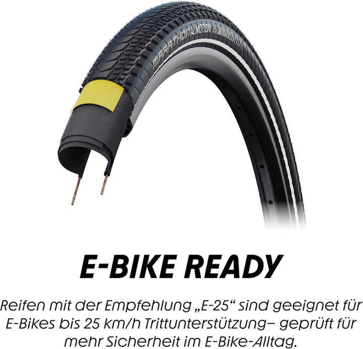 Schwalbe Marathon Almotion Evo Faltreifen // 55-622 (28x2,15') RaceGuard Schwarz, Schwarz