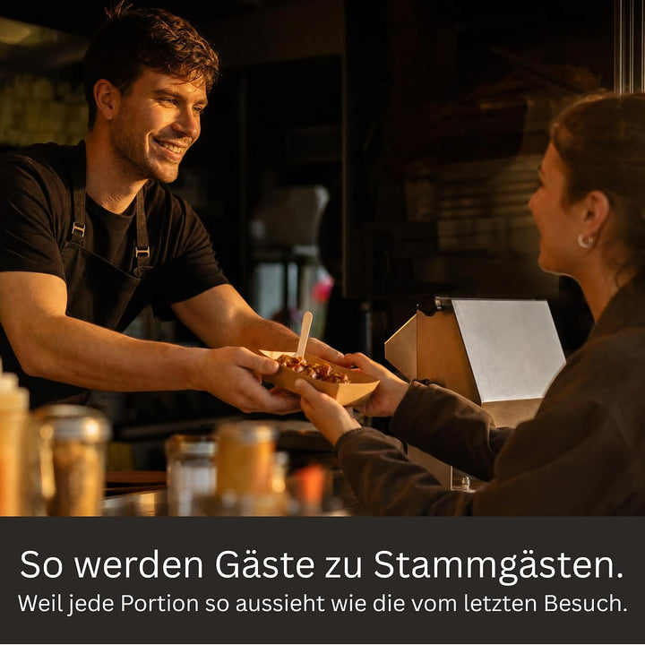 Currywurstschneider Edelstahl manuell, Wurstschneider für Gastro &amp; Imbiss