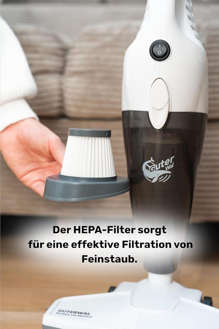 S12 Staubsauger – 16 kPa Saugkraft, 1,5 kg Leichtgewicht, 1,2L Staubbehälter, 650W Motor, 5m Kabel –