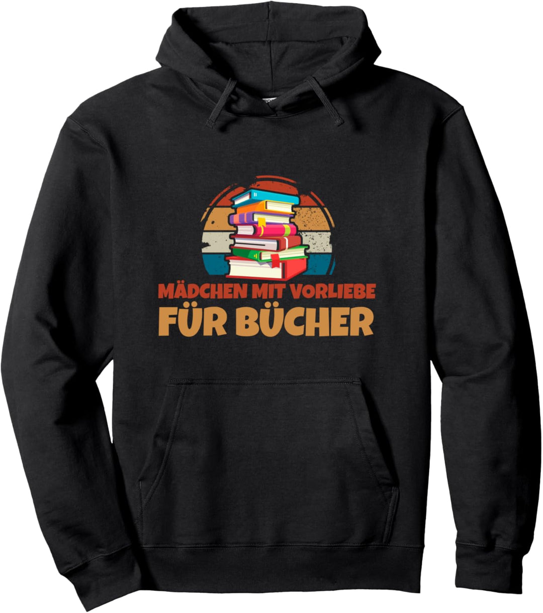 Mädchen mit Vorliebe für Bücher, Leseratte Vielleser Motiv Pullover Hoodie