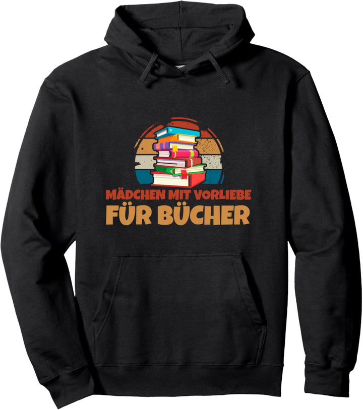 Mädchen mit Vorliebe für Bücher, Leseratte Vielleser Motiv Pullover Hoodie