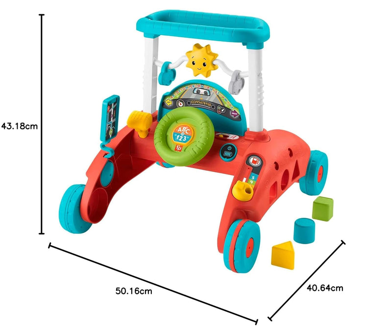 Fisher-Price - 2-Seiten Auto-Lauflernwagen, Multi Edition - Italienisch, Spanisch, Portugiesisch, En