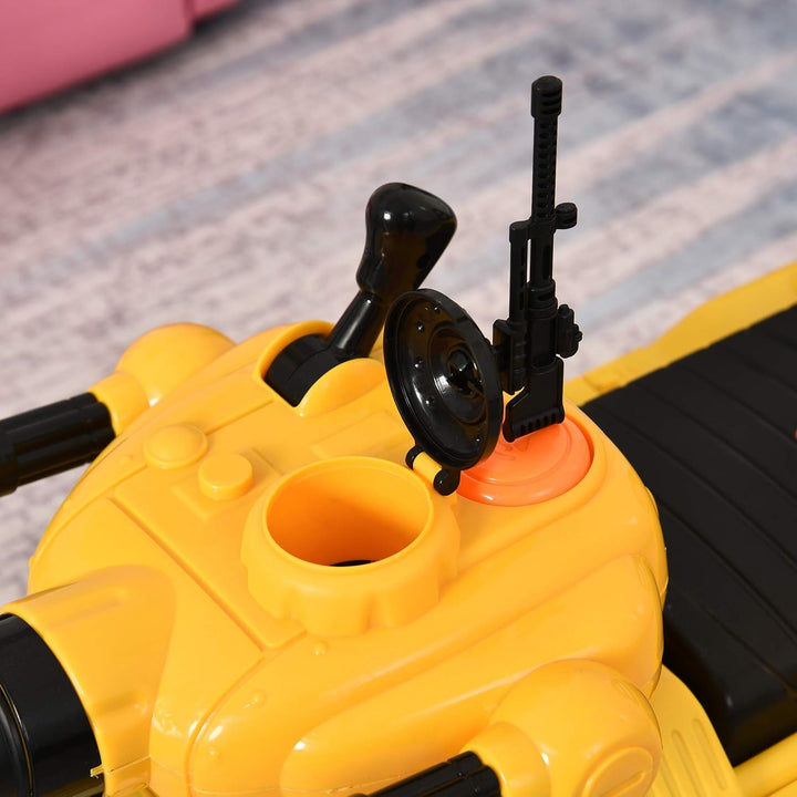 HOMCOM Sitzbagger für Kinder Spielzeugauto für 3 Jahre Kinder Rutscherauto Laufrad Panzer mit Staura