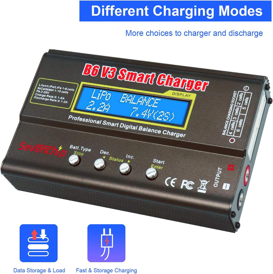 80W Lipo Ladegerät, IMAX B6 V3 lipo ladegerät Balancer für LiPo Li-Ionen-Lebensdauer NiCd NiMH LiHV