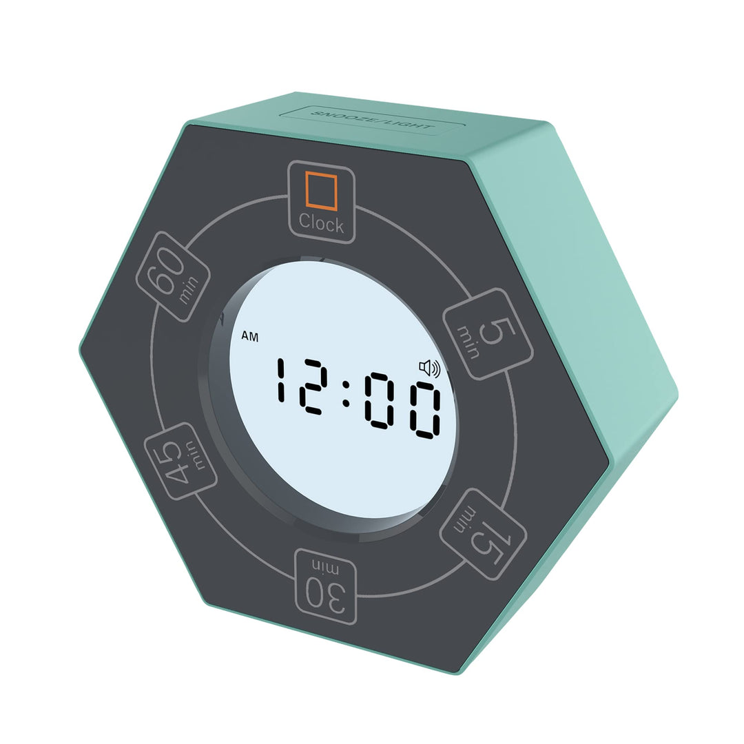 Znewtech Hexagon Drehbarer Timer und Wecker, cyan, Cyan