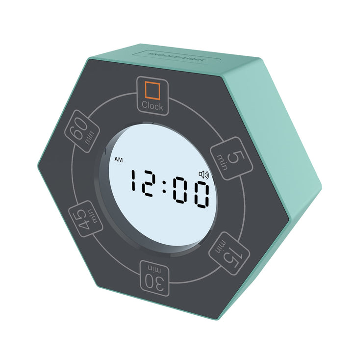 Znewtech Hexagon Drehbarer Timer und Wecker, cyan, Cyan