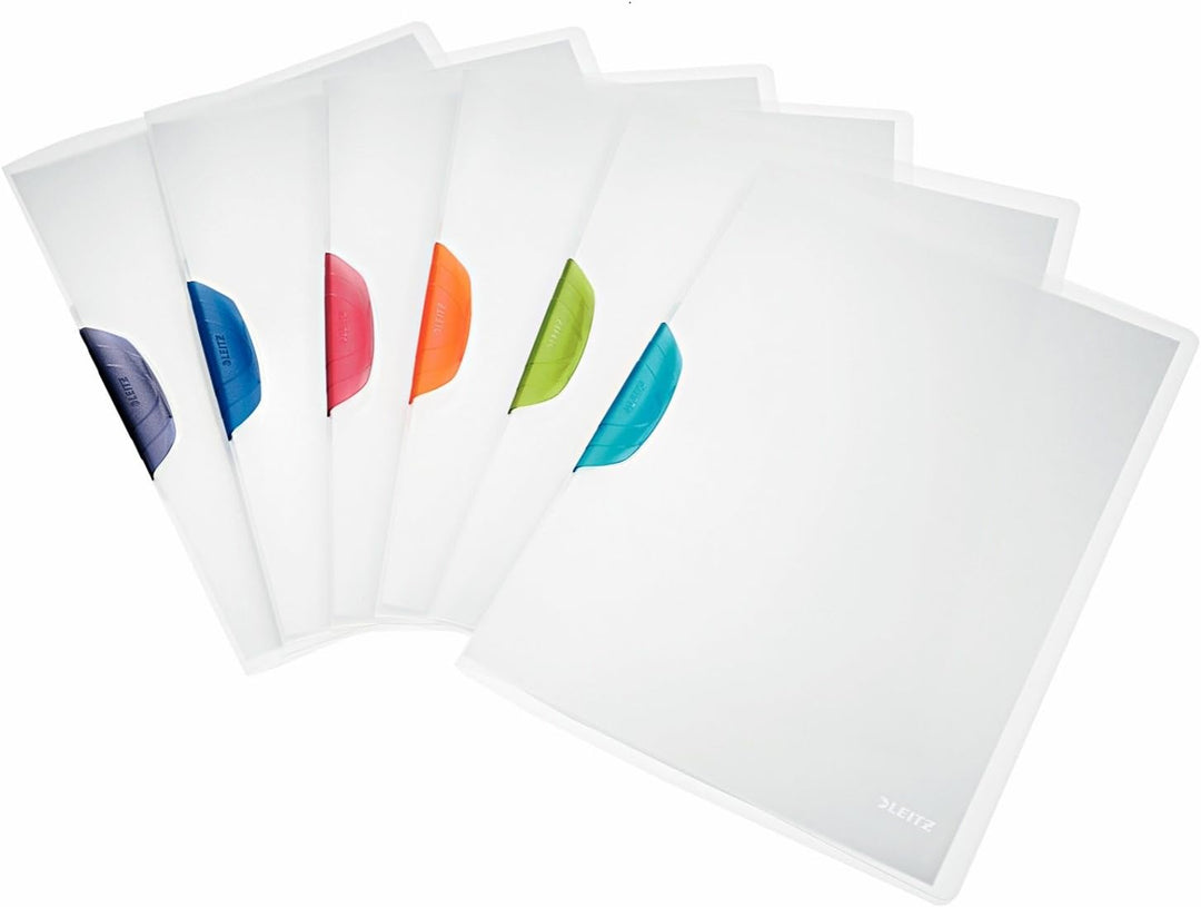 Leitz 41740035 Klemmmappe ColorClip Magic, A4, PP, 6er Packung, blau, Blau