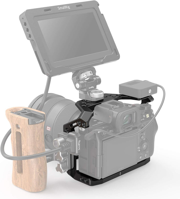 SMALLRIG A7SIII Cage Käfig für Sony A7S III Kamera mit Cold Shoe Schuh und Positionierungslöchern -