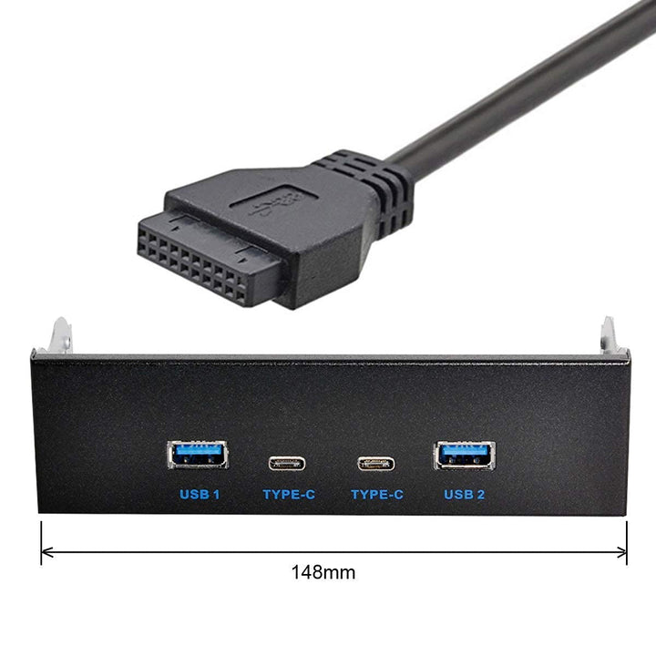 ChenYang 5,25" Frontpanel CD ROM Laufwerk USB 3.0 und USB C Hub mit 4 Anschlüssen Motherboard Adapte