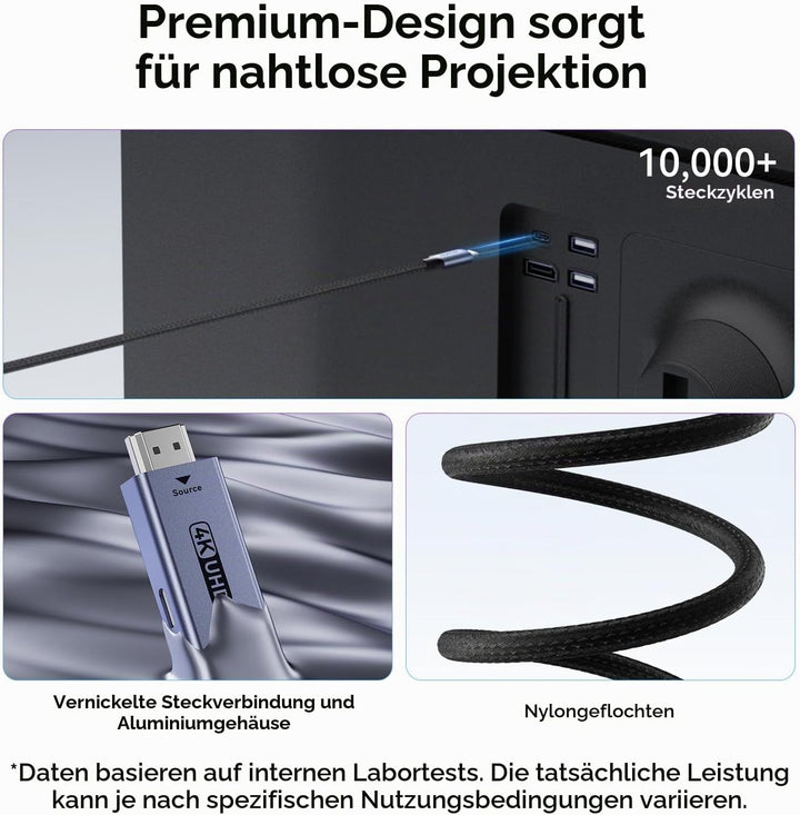 BENFEI HDMI auf USB C Kabel 1,8M 4K@60Hz, Unidirektionaler HDMI Computer zu USB-C Monitor Adapter fü