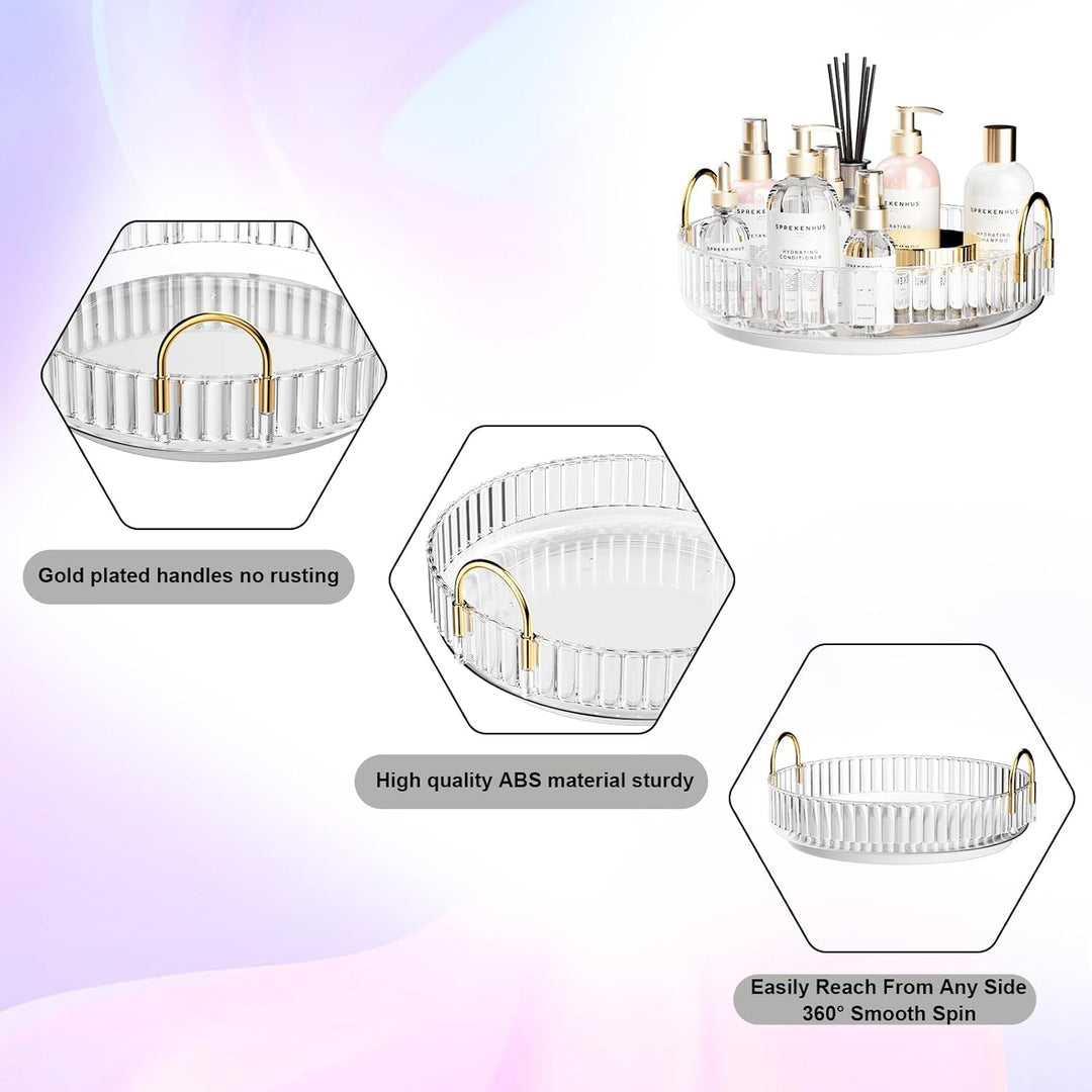 MOACC Make Up Kosmetik Organizer, 360° Drehbar Aufbewahrung, Schmink Organizers für Dresser Schminkt