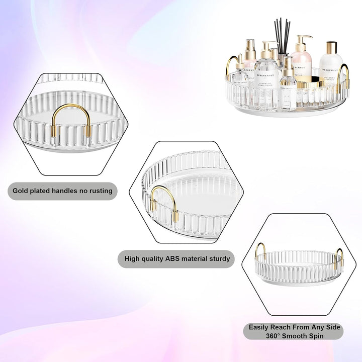 MOACC Make Up Kosmetik Organizer, 360° Drehbar Aufbewahrung, Schmink Organizers für Dresser Schminkt