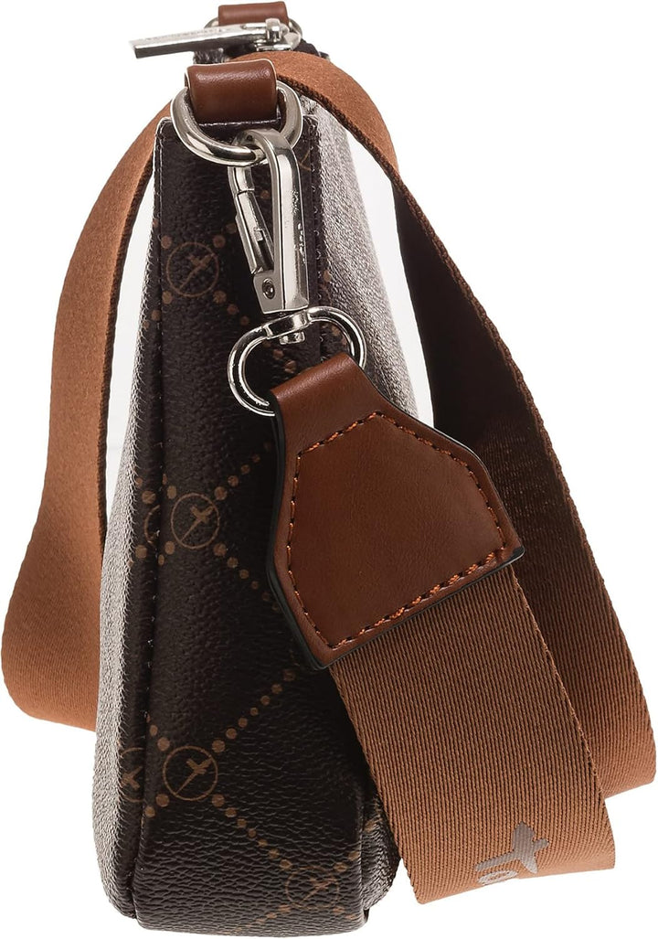 Tamaris Umhängetasche TAS Anastasia 31171 Damen Handtaschen Print Einheitsgrösse Brown/Cognac 207, E