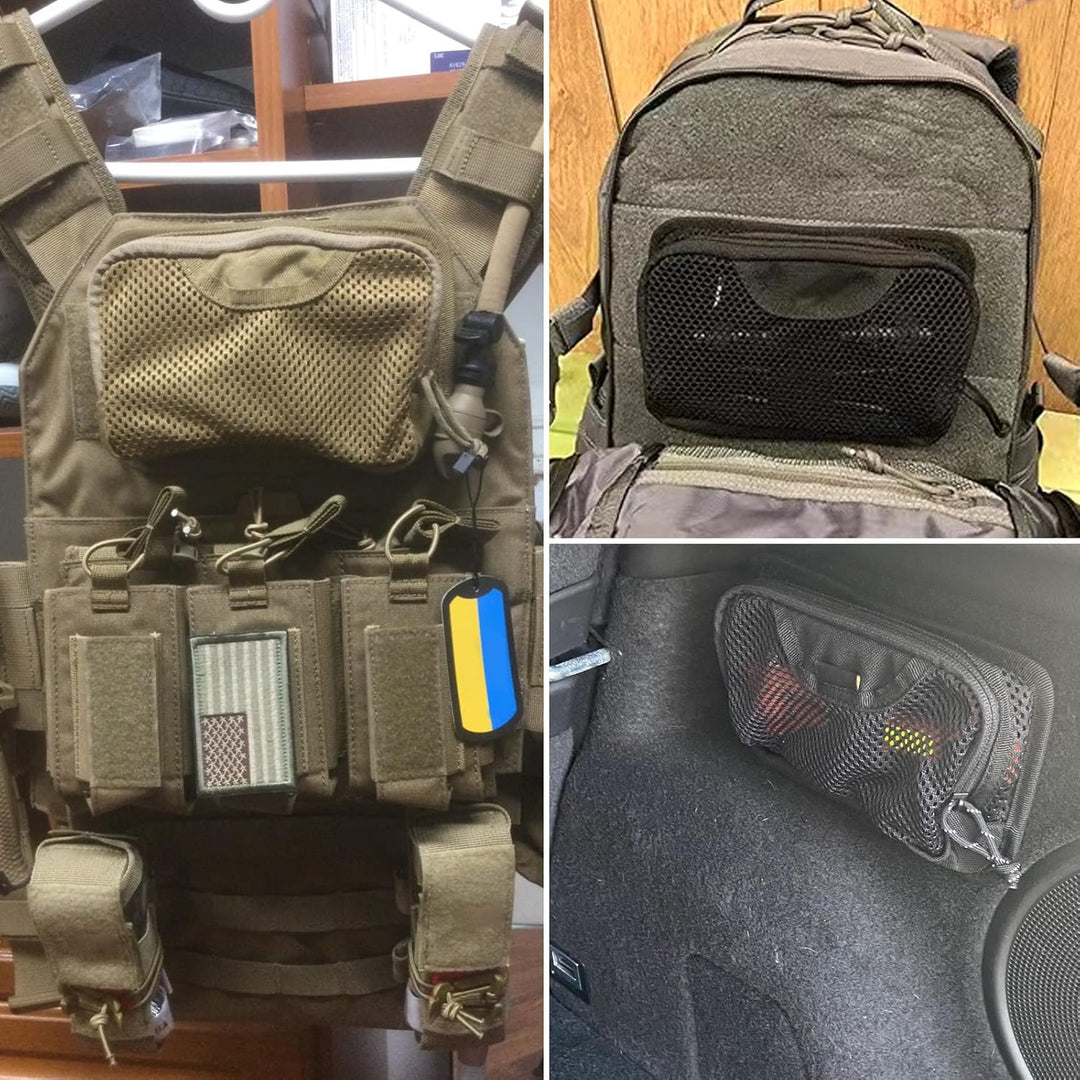 LIVANS Taktische Netztasche mit Reissverschluss, modularer Einsatz-Panel-Organizer, EDC-Aufbewahrung