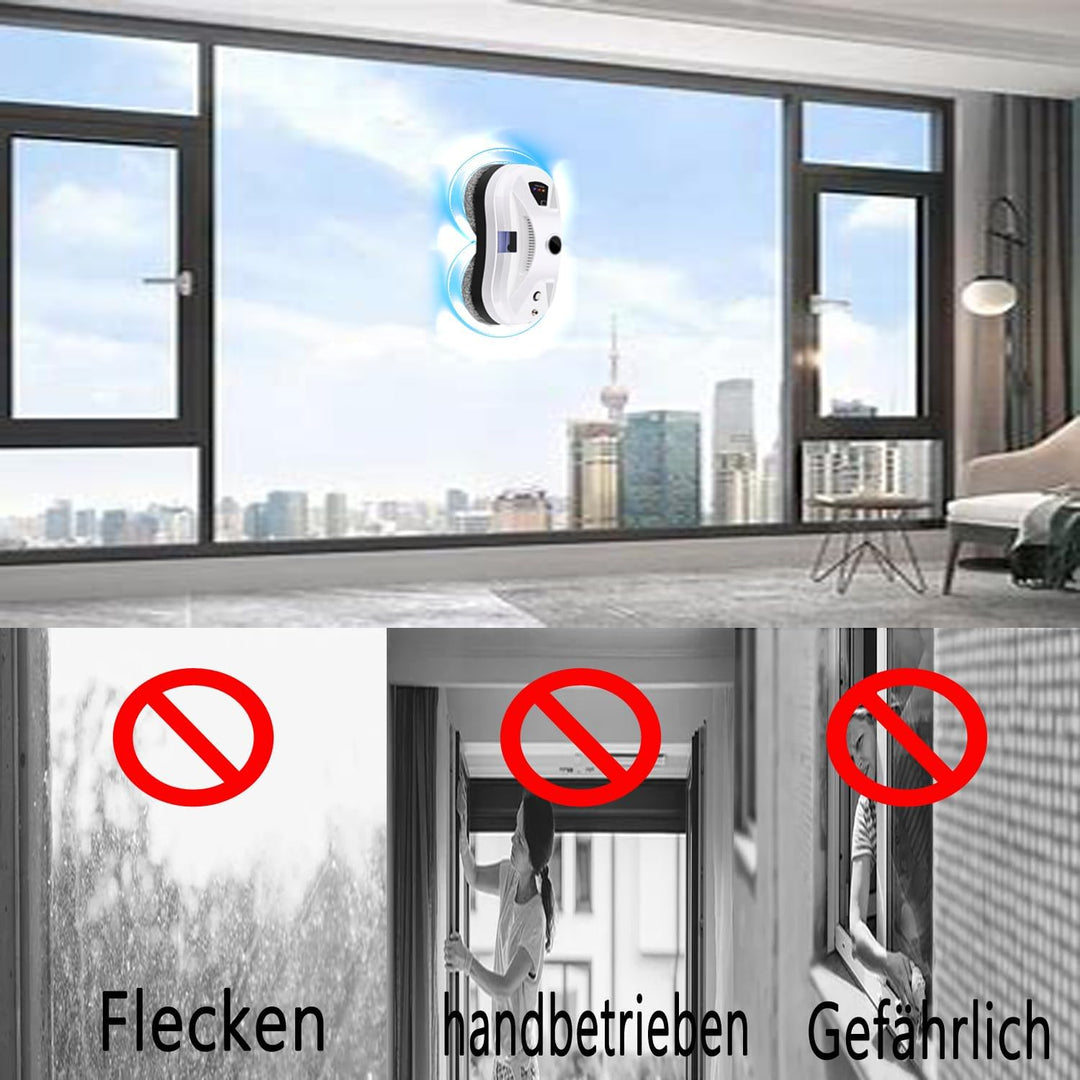 Hooha Fensterputzroboter 5600Pa Elektrischer Fensterreiniger/Marmor&Fliesenwand Reinigungsroboter mi