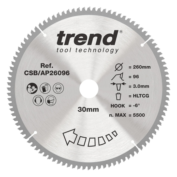 Trend CraftPro TCT Kreissägeblatt, 216 mm Durchmesser x 64 Zähne x 30 mm Bohrung, Wolframkarbidspitz