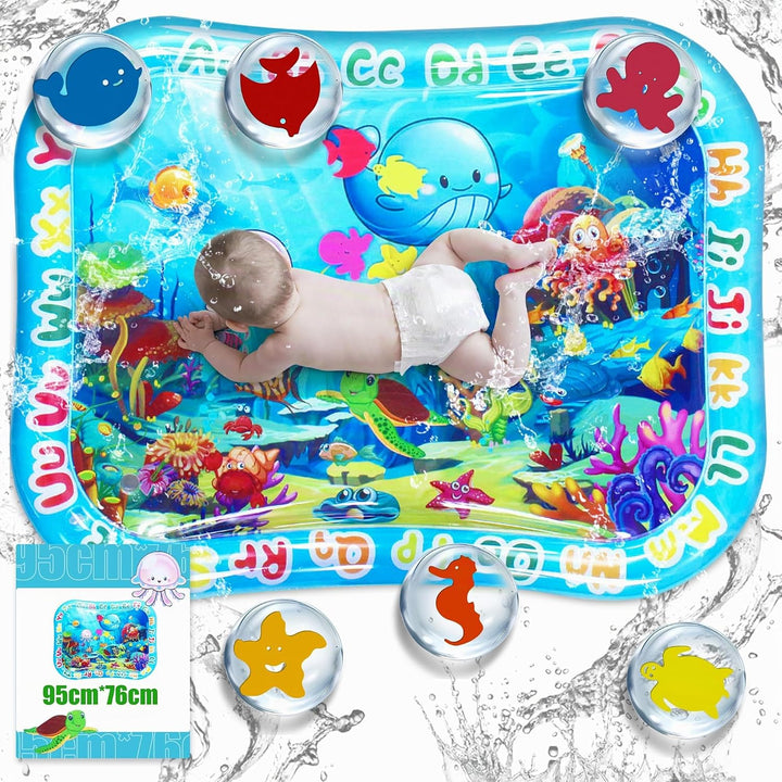 XXL Wassermatte Baby Wasserspielmatte BPA Frei 95 x 76cm Gross Wasser Spielmatte für Baby ab 3, 6, 9