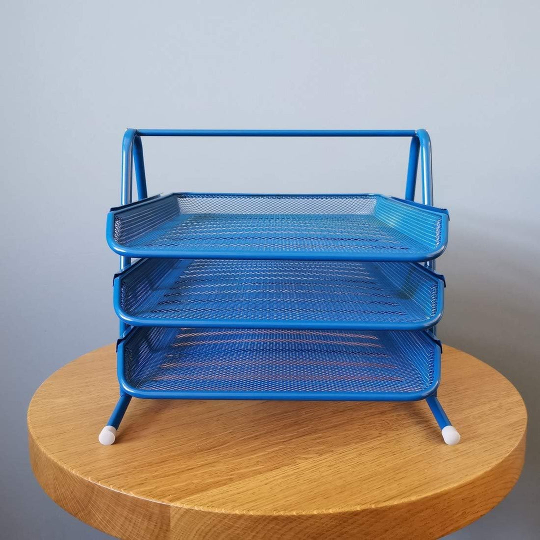 Leviatan Metall Ablage Ablagefächer | Büro Organizer Schreibtisch | Schubladen für Dokumente | 3 Sch