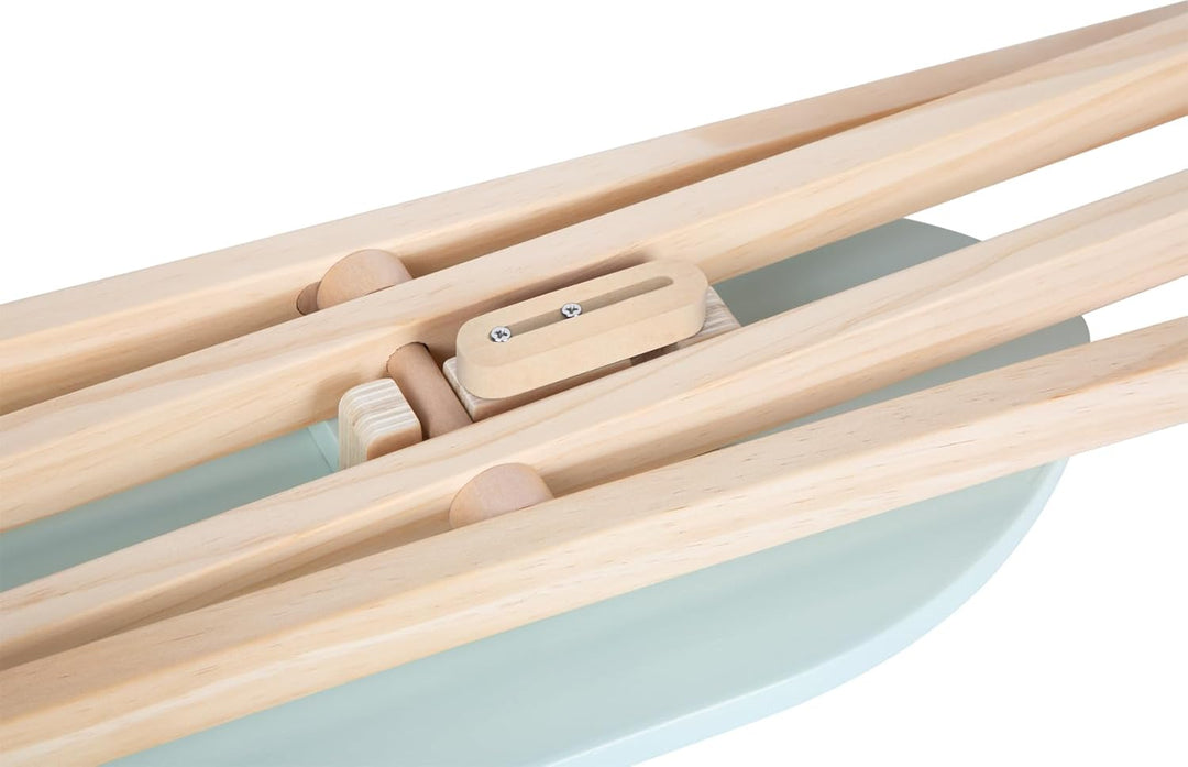 small foot Bügelbrett mit Bügeleisen aus Holz, höhenverstellbar und klappbar, Spielzeug für Kinder a