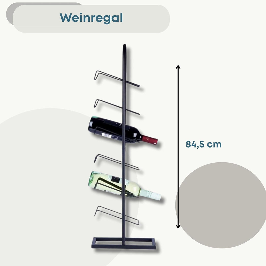 Vilde Weinregal Flaschenständer Weinhalter Flaschenregal Weinflaschenhalter aus Metall für 6 Flasche