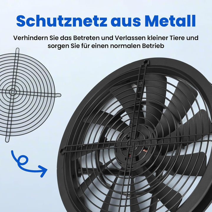 Ejoyous Solarpanel Lüfter Kit, 100 W Wasserdichter Solarlüfter Solarbetriebener Ventilator Runder So