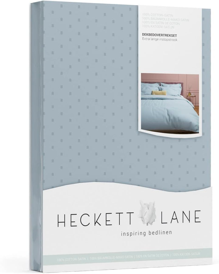 ZO! HOME Heckett and Lane Bettwäsche Punto 1 Bettwäsche 140x220cm mit 1 Kopfkissen 60x70cm 100% Baum