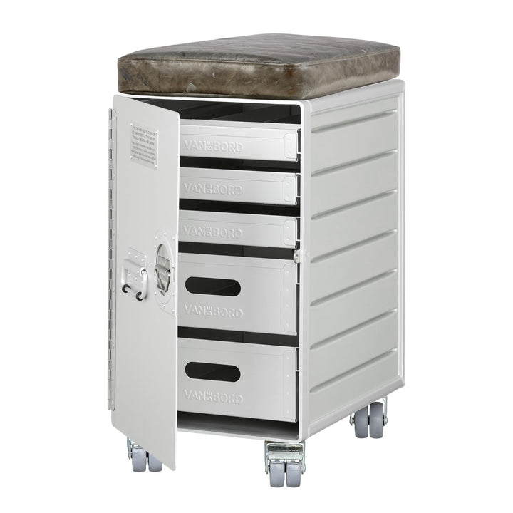 Hocker Schubladenschrank, Rollcontainer, Metallschrank, Büroschrank, Industrial Möbel, Aktenschrank