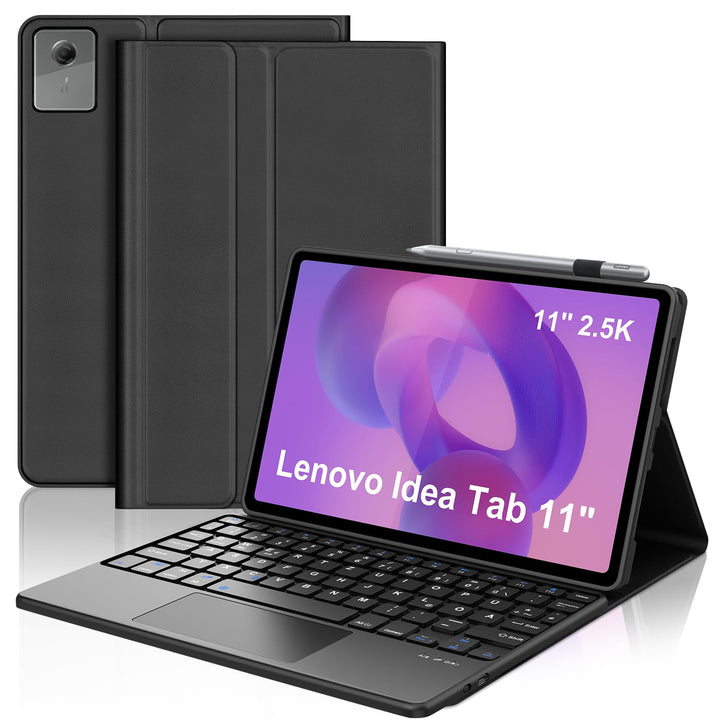 IVEOPPE Hülle mit Tastatur für Lenovo Idea Tab 11" 2025 Con Touchpad, Bluetooth Abnehmbare Magnetisc