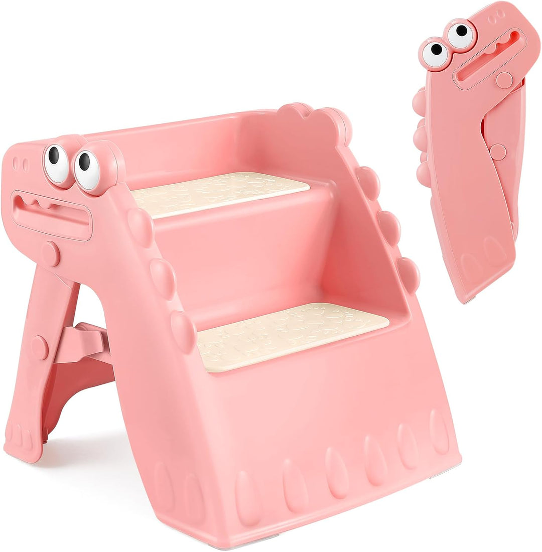 Tritthocker Kinder, Hocker Kinder Klappbar Tritthocker 2 Stufen, Rutschfester Hocker Kinder Bad Anti