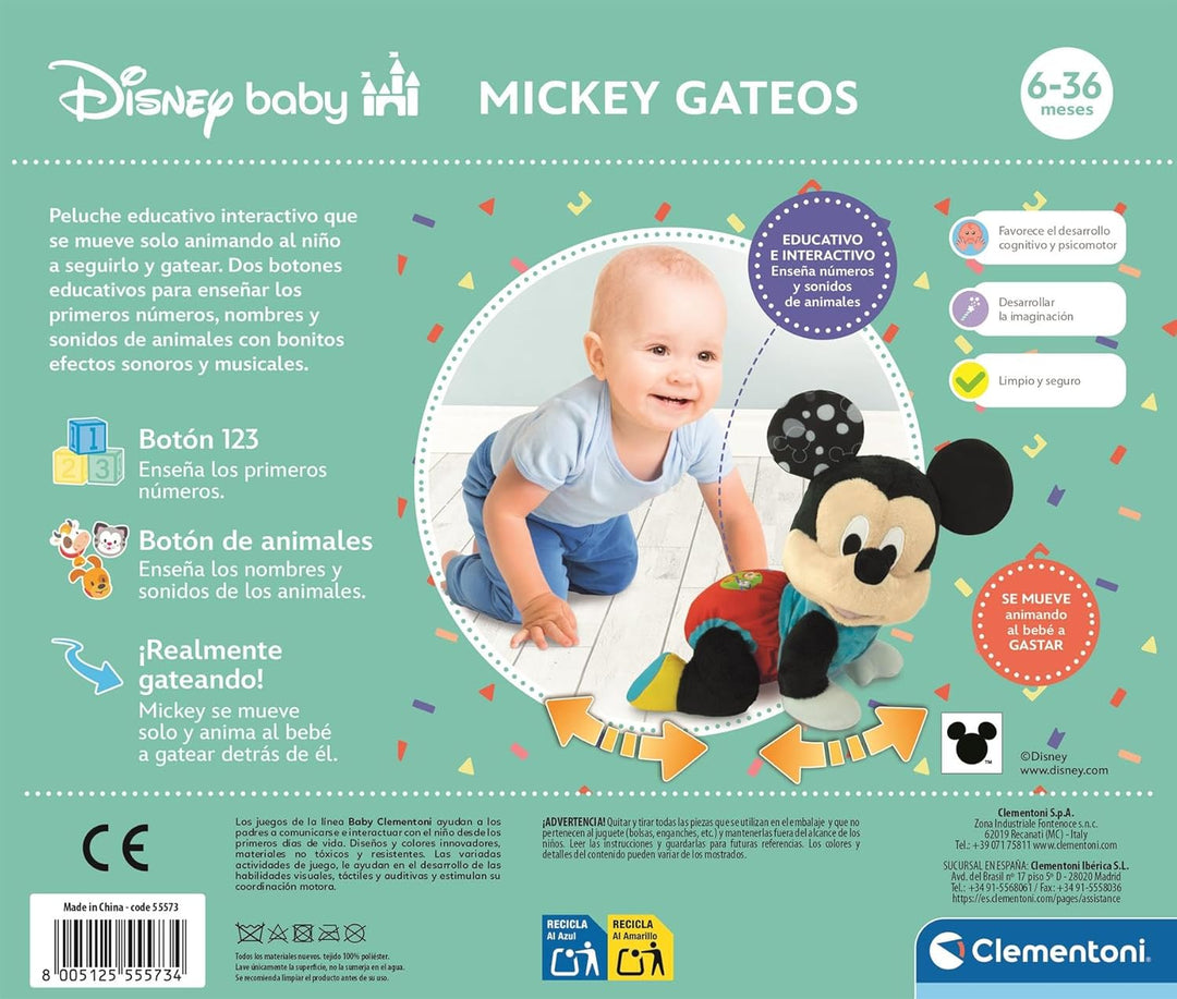 Clementoni Disney Stitch - Calm & Play Interaktiver Plüsch, Ultraweiches Kuscheltier mit Musik und S