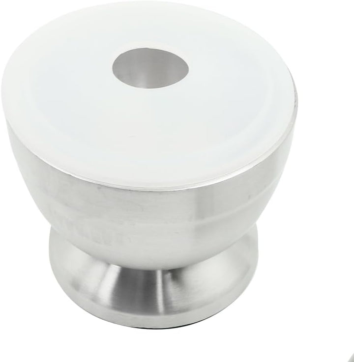 Sarini Mörser und Stössel aus Edelstahl,lebensmittelecht,Stössel und Mörser aus Edelstahl,runder Mah