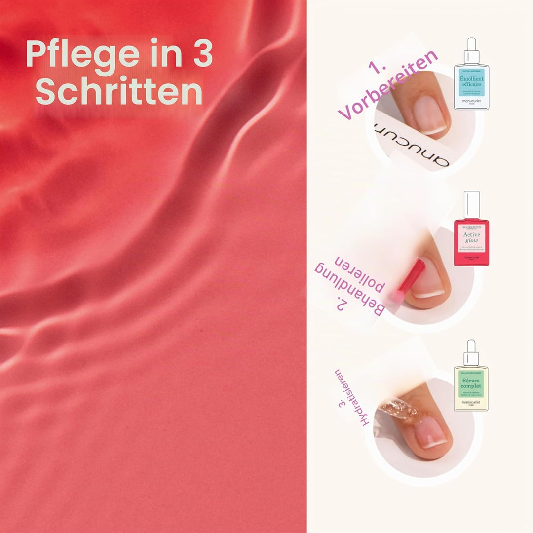MANUCURIST Active™ Geschenkset für Damen, Maniküre-Set – Nagellack Active Glow Raspberry, komplettes
