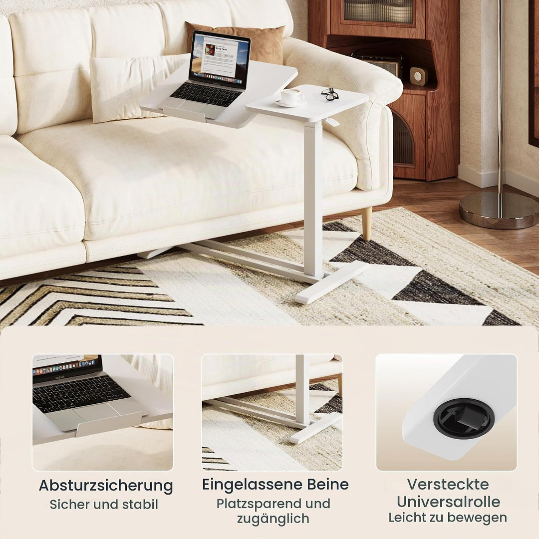 FLEXISPOT Beistelltisch - Flexibler Laptoptisch und Betttisch mit neigbarer Tischplatte, höhenverste