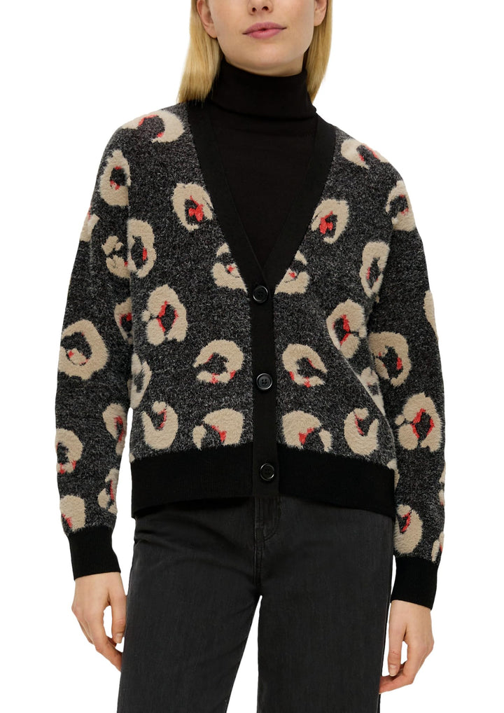 s.Oliver Damen Strickjacke mit Allover Muster, 99b1