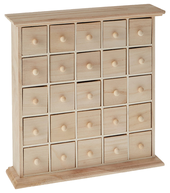 Artemio Holztruhe mit 25 Schubladen, Beige
