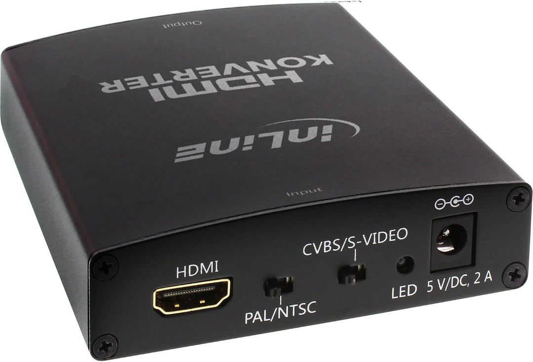InLine 65006 Konverter HDMI zu Composite/S-Video, mit Audio, Eingang HDMI, Ausgang: Cinch, S-Video u