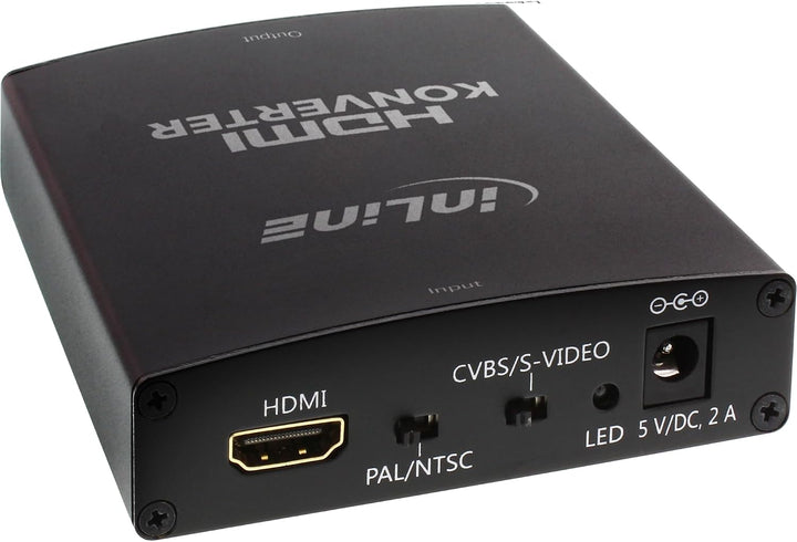 InLine 65006 Konverter HDMI zu Composite/S-Video, mit Audio, Eingang HDMI, Ausgang: Cinch, S-Video u