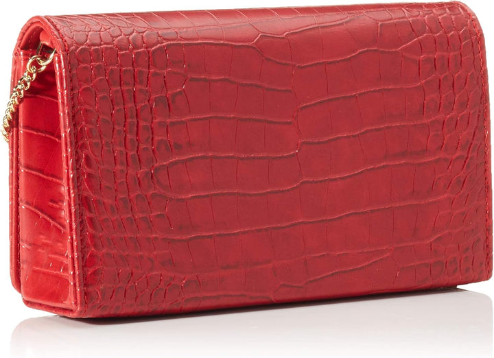 Love Moschino Damen Borsa Croco Pu Damentasche Rot, Rot