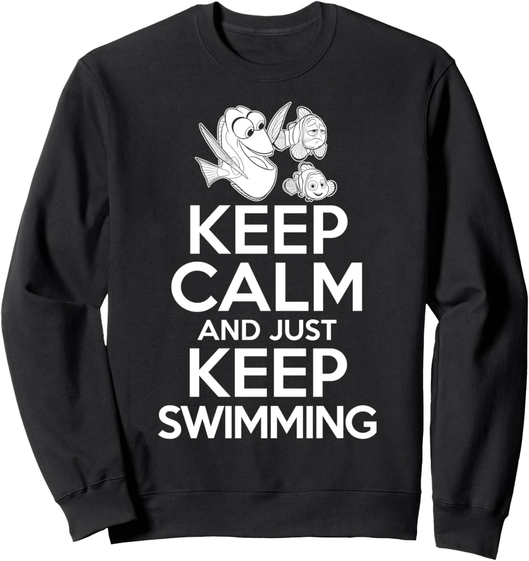 Disney Pixar Finding Dory Group Keep Calm Text Sweatshirt