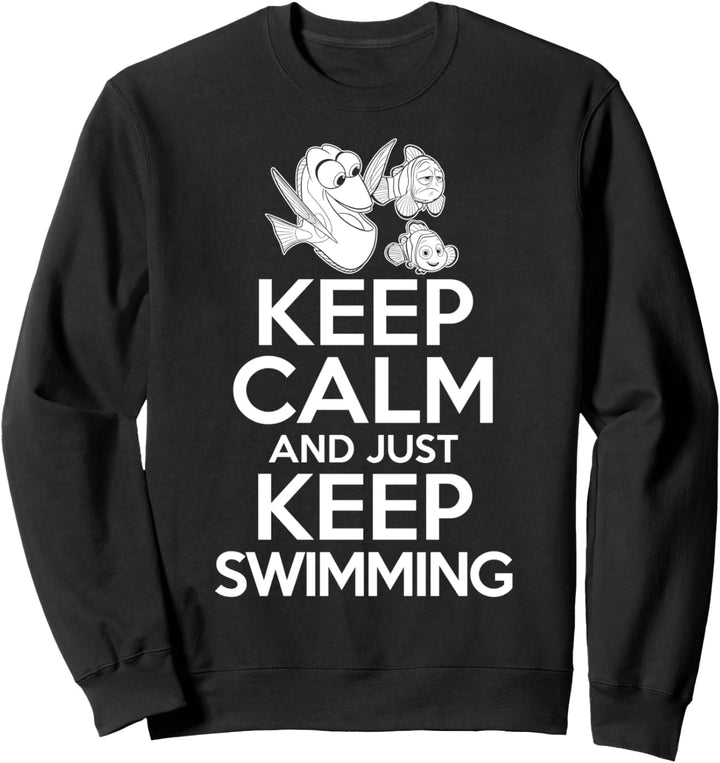 Disney Pixar Finding Dory Group Keep Calm Text Sweatshirt
