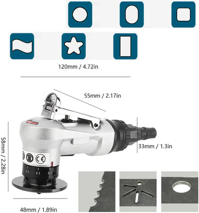 Mini-pneumatische Fasenmaschine, tragbare Metallschneidemaschine 45 ° -Lichtbogen-Trimmgerad pneumat