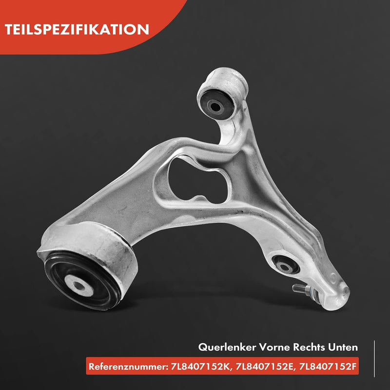 Frankberg 1x Radaufhängung Lenker Vorne Rechts Unten Kompatibel mit Q7 4LB 2010-2015 C.a.y.e.n.n.e 9