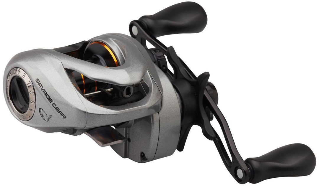 Savage Gear SG6 250 BC Baitcastrolle Linkshand - 250 Linkshand Angelrolle Übersetzung 8.1.1, Überset