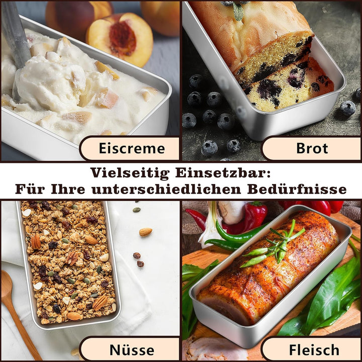 Joyfair Brotbackform, 31,2cm Edelstahl Gross Kastenform Brotform, 7,5cm Tiefe Backform Rechteckig To