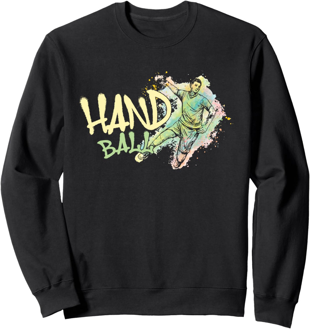 Handballerspieler abstrakter Handballerball Sports Team Coach Sweatshirt