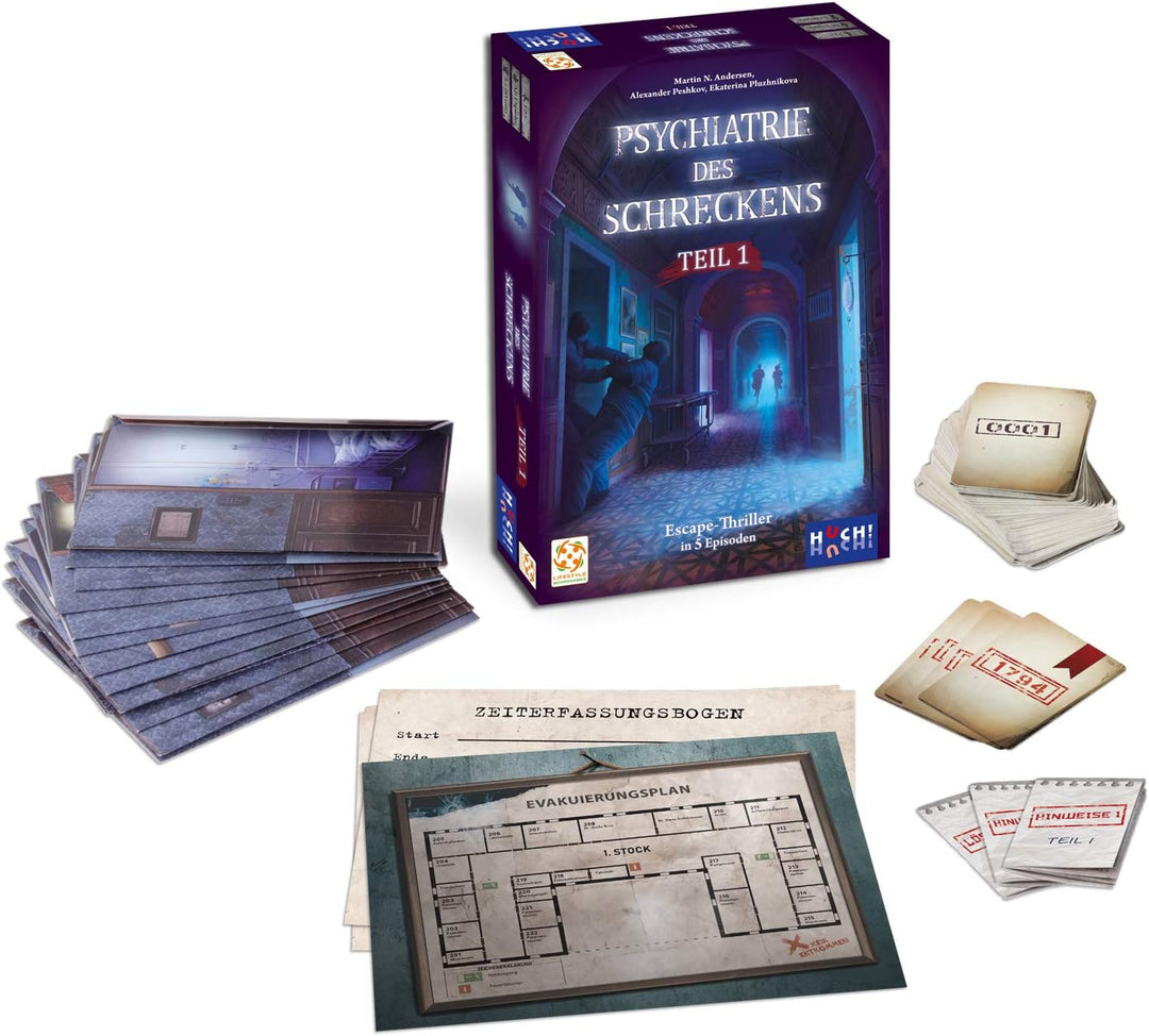 Huch & Friends 881205 Psychiatrie des Schreckens Box 1+2 Exit-Game: Escape-Thriller in 10 Episoden